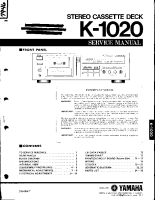 Yamaha K-1020 - Service Manual 